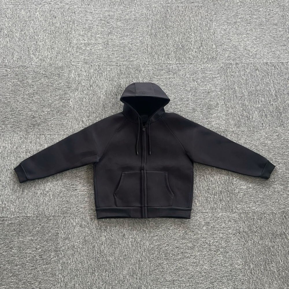 Black Hoodie with Front Zipper